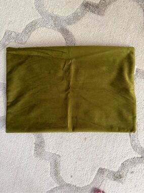 Olive Green Velvet Pillow Cover - Unbranded Luxe Finish